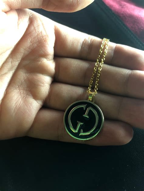 gucci tag necklace|Gucci necklace vintage.